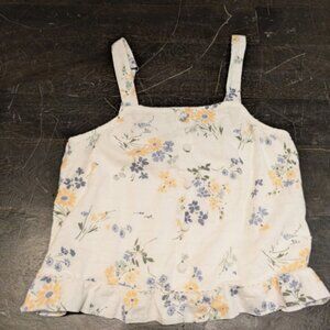 Abercrombie Kids Girls 11/12 Floral Top Sleeveless Tank Adjustable Straps